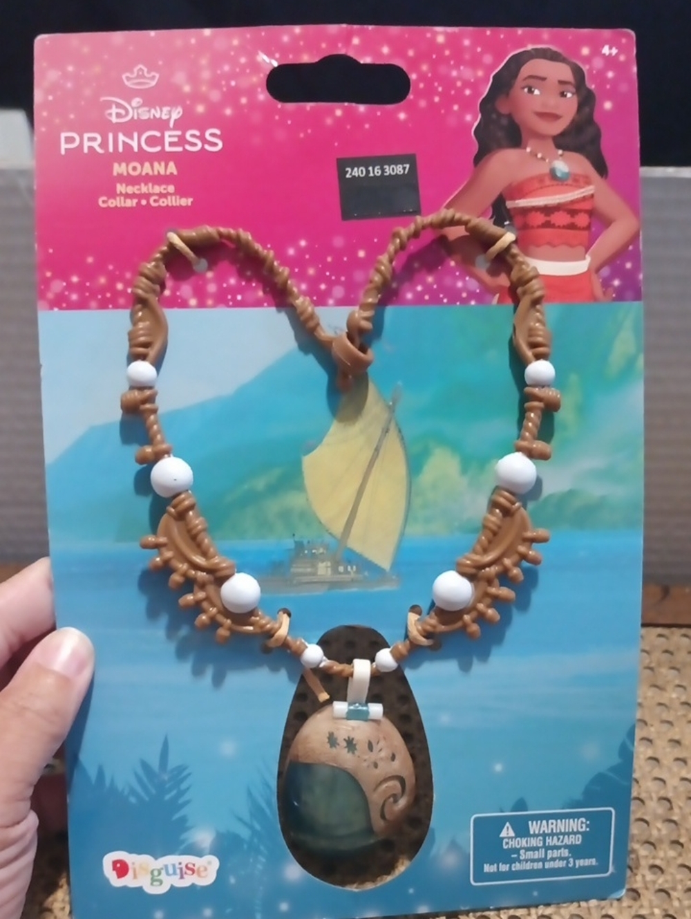 NWT Disney Moana Costume Necklace